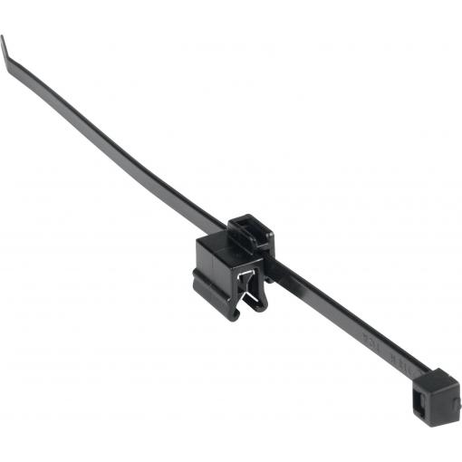 HellermannTyton 150-40581, T50ROSEC5B-PA66HS/PA66HIRHS-BK, stahovací pásky, 4.60 mm, 200 mm, černá, s rozpěrnou kotvou, 500 ks