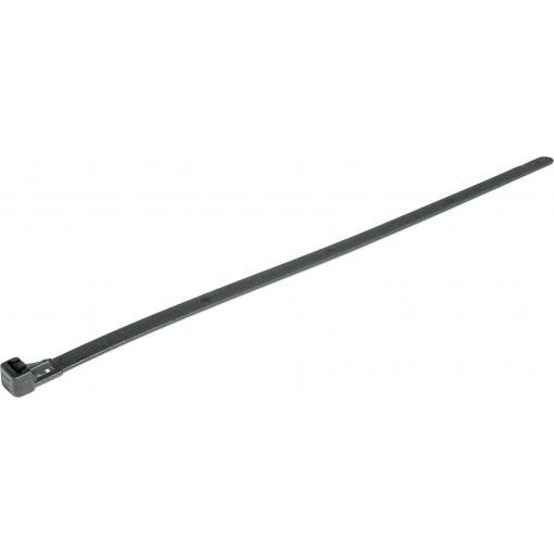 HellermannTyton 131-22560, REL250-PA66W-BK, stahovací pásky, 7.60 mm, 250 mm, černá, odolná vůči UV záření, 100 ks