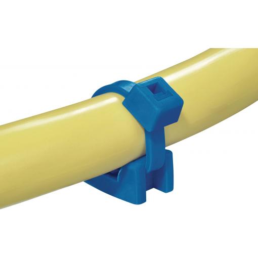 HellermannTyton KR6G5-E/TFE-BU úchytka šroubovací, nýtování 151-00653 Průměr kabelového svazku (rozsah) 6.40 mm (max) 1 ks