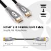 club3D HDMI kabel Zástrčka HDMI-A, Zástrčka HDMI-A 5.00 m černá CAC-2312 4K UHD, samozhášecí HDMI kabel