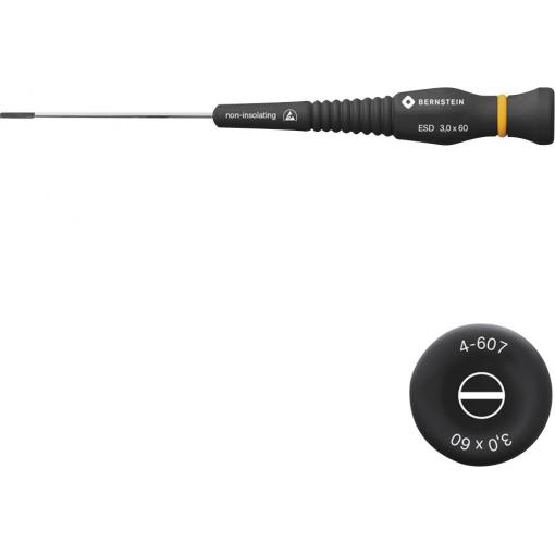 BERNSTEIN Tools for Electronics Bernstein Werkzeugfabrik pro elektroniku a jemnou mechaniku šroubovák pro šrouby Microstix Šířka čepele: 3 mm Délka dříku: 60 mm