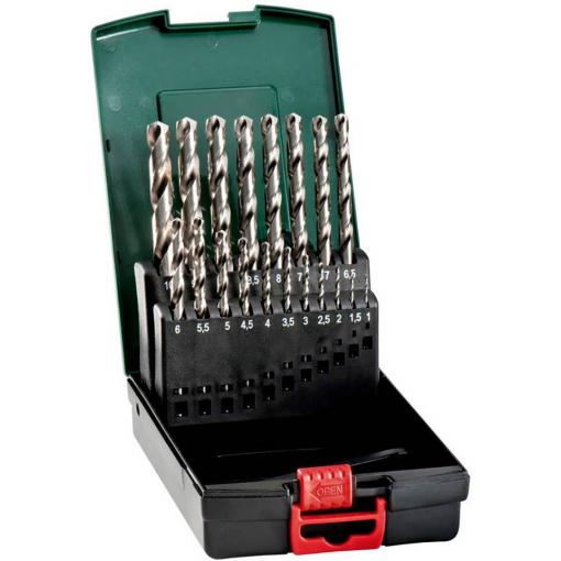Metabo 627097000 sada spirálových vrtáku do kovu 19dílná 1 mm, 1.5 mm, 2 mm, 2.5 mm, 3 mm, 3.5 mm, 4 mm, 4.5 mm, 5 mm, 5.5 mm, 6 mm, 6.5 mm, 7 mm, 7.5 mm, 8