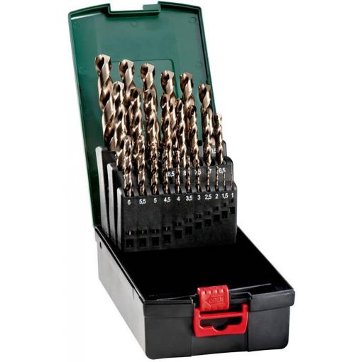 Metabo 627122000 sada spirálových vrtáku do kovu 25dílná 1 mm, 1.5 mm, 2 mm, 2.5 mm, 3 mm, 3.5 mm, 4 mm, 4.5 mm, 5 mm, 5.5 mm, 6 mm, 6.5 mm, 7 mm, 7.5 mm, 8