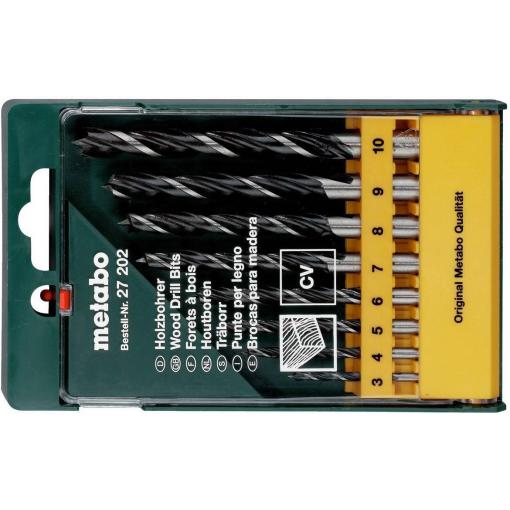 Metabo 627202000 sada spirálových vrtáků do dřeva 8dílná 3 mm, 4 mm, 5 mm, 6 mm, 7 mm, 8 mm, 9 mm, 10 mm 1 ks