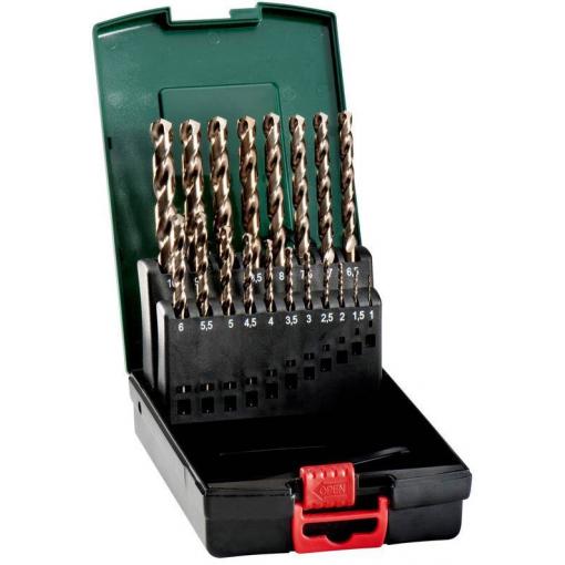 Metabo 627121000 sada spirálových vrtáku do kovu 19dílná 1 mm, 1.5 mm, 2 mm, 2.5 mm, 3 mm, 3.5 mm, 4 mm, 4.5 mm, 5 mm, 5.5 mm, 6 mm, 6.5 mm, 7 mm, 7.5 mm, 8