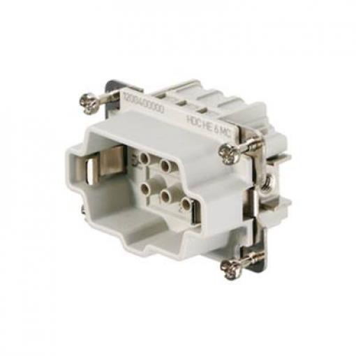 HDC insert, Male, 500 V, 24 A, No. of poles: 6, Crimp connection, Size: 3