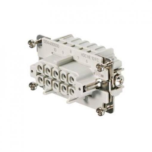 HDC insert, Female, 500 V, 16 A, No. of poles: 10, Crimp connection, Size: 4