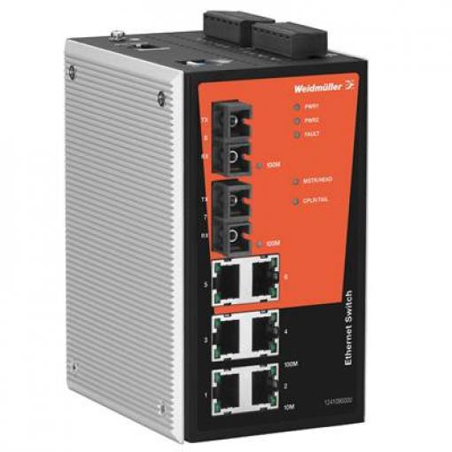 Weidmüller 1241090000 IE-SW-PL08M-6TX-2SCS průmyslový ethernetový switch