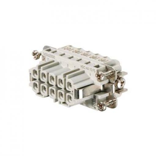 HDC insert, Female, 250 V, 22 A, No. of poles: 10, Screw connection, Size: 2
