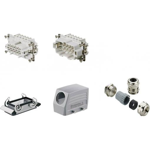 RockStar&reg; HDC kits-Heavy Duty Connectors, Kit, HE, Size: 4, Poles: 1, Screw connection, 500 V, 16 A, diecast aluminium, PG