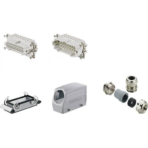 RockStar&reg; HDC kits-Heavy Duty Connectors, Kit, HE, Size: 6, Poles: 1, Screw connection, 500 V, 16 A, diecast aluminium, PG