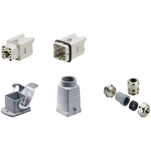 RockStar&reg; HDC kits-Heavy Duty Connectors, Kit, HA, Size: 1, Poles: 1, Screw connection, 250 V, 22 A, PG