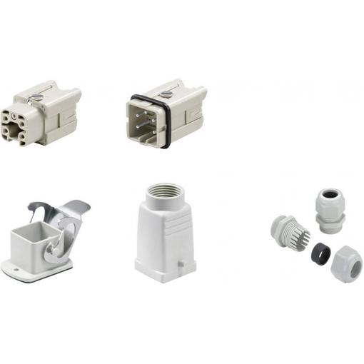 RockStar&reg; HDC kits-Heavy Duty Connectors, Kit, HA, Size: 1, Poles: 1, Screw connection, 250 V, 22 A, PG