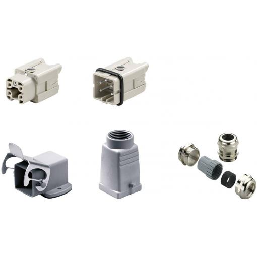 RockStar&reg; HDC kits-Heavy Duty Connectors, Kit, HA, Size: 1, Poles: 1, Screw connection, 250 V, 22 A, PG