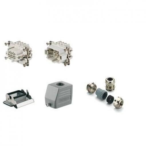 RockStar&reg; HDC kits-Heavy Duty Connectors, Kit, HE, Size: 3, Poles: 1, Screw connection, 500 V, 24 A, diecast aluminium, PG
