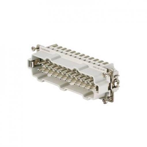 HDC insert, Male, 500 V, 16 A, No. of poles: 24, Tension clamp connection, Size: 8