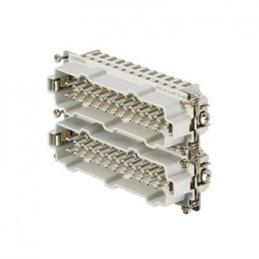 HDC insert, Male, 500 V, 16 A, No. of poles: 24, Tension clamp connection, Size: 8