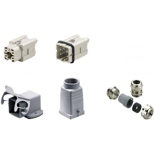 RockStar&reg; HDC kits-Heavy Duty Connectors, Kit, HA, Size: 1, Poles: 4, Screw connection, 250 V, 22 A, metric