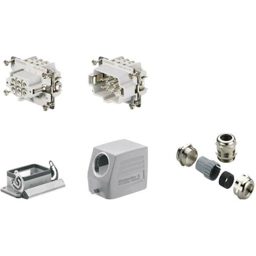 RockStar&reg; HDC kits-Heavy Duty Connectors, Kit, HE, Size: 3, Poles: 1, Screw connection, 500 V, 24 A, diecast aluminium, metric