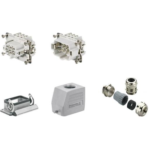 RockStar&reg; HDC kits-Heavy Duty Connectors, Kit, HE, Size: 3, Poles: 1, Screw connection, 500 V, 24 A, diecast aluminium, metric
