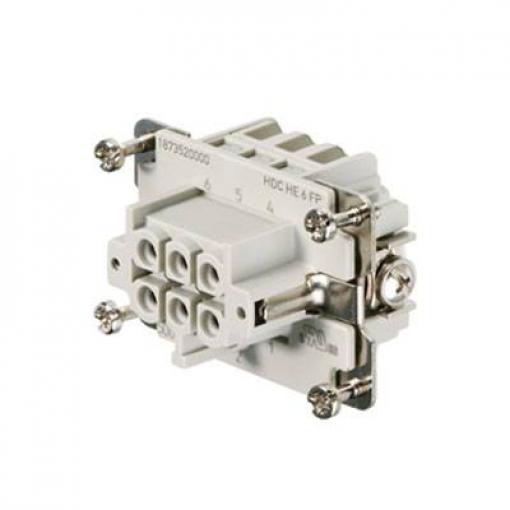 HDC insert, Female, 500 V, 24 A, No. of poles: 6, PUSH IN, Size: 3