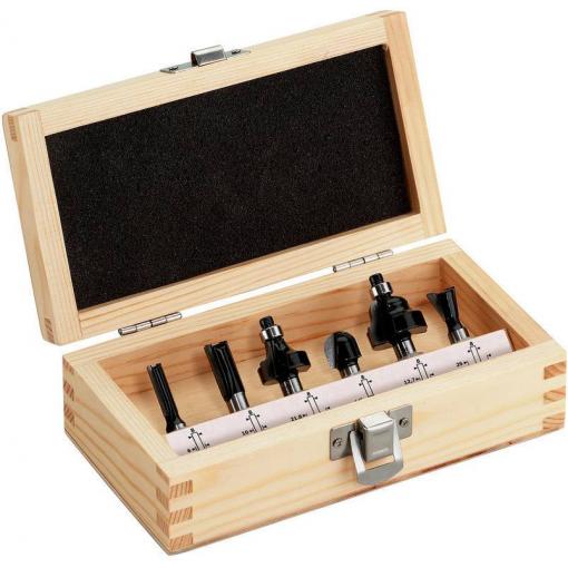 Metabo 631040000 sada fréz , Ø hřídele 8 mm, 6dílná