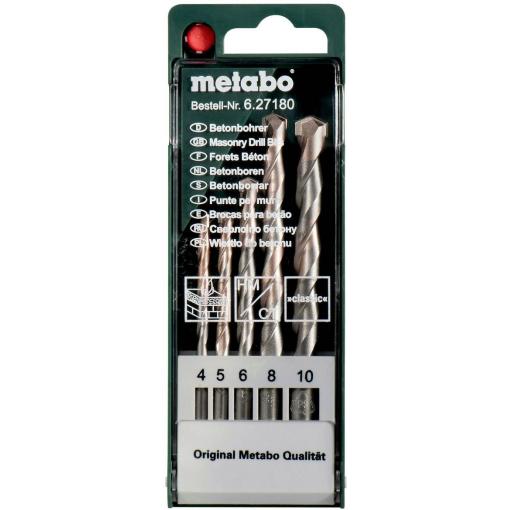 Metabo 627180000 sada vrtáku do betonu 5dílná 4 mm, 5 mm, 6 mm, 8 mm, 10 mm válcová stopka 5 ks