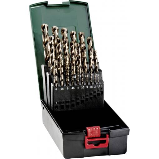 Metabo 627672000 627672000 HSS-Co sada spirálových vrtáku do kovu 25dílná 1 mm, 1.5 mm, 2 mm, 2.5 mm, 3 mm, 3.5 mm, 4 mm, 4.5 mm, 5 mm, 5.5 mm, 6 mm, 6.5 mm, 7