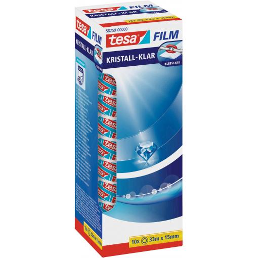 tesa 58259-00000-00 tesafilm křišťálově čistý transparentní (d x š) 33 m x 15 mm 10 ks