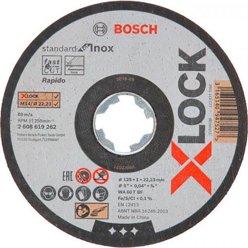 Bosch Accessories Bosch Standard for INOX WA 60 T BF - Schneidscheibe 2608619262 řezný kotouč rovný 125 mm 1 ks INOX