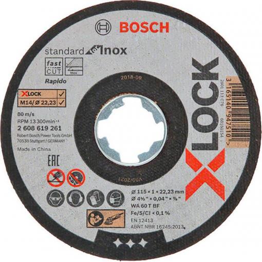 Bosch Accessories X-LOCK Standard for Inox WA 60 T BF 2608619266 sada řezných kotoučů 115 mm 10 ks kov, nerezová ocel