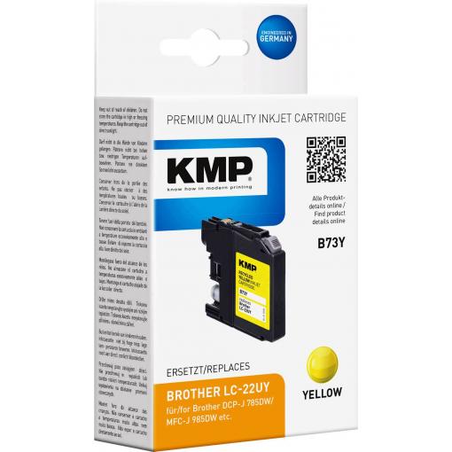 KMP Ink náhradní Brother LC-22UY kompatibilní žlutá B73Y 1536,4009