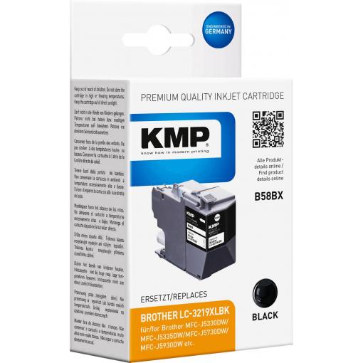 KMP Ink náhradní Brother LC-3219XLBK kompatibilní černá B58BX 1537,4001