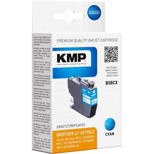 KMP Ink náhradní Brother LC-3219XLC kompatibilní azurová B58CX 1538,4003