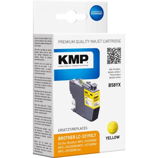 KMP Ink náhradní Brother LC-3219XLY kompatibilní žlutá B58YX 1538,4009