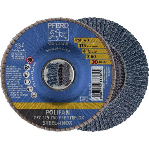 PFERD 67666116 vějířovitý brusný kotouč Průměr 115 mm 10 ks
