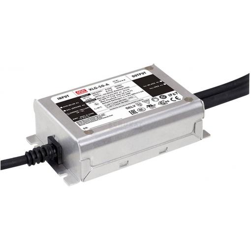 MEAN WELL XLG-50-AB LED driver konstantní výkon 50 W 530 mA - 2.1 A 22 - 54 V/DC PFC spínací obvod , nastavitelný, stmívatelný, stmívací funkce 3v1 , montáž na