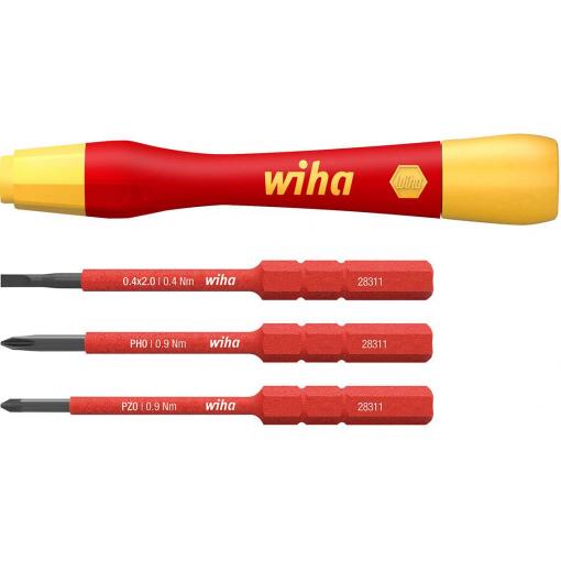 Wiha Wiha PicoFinish slimVario - Handhalter mit Bitset sada šroubováků, plochý, křížový PH, Pozidriv, 4dílná, 43167