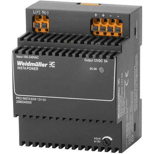 Weidmüller 2580240000 napájecí zdroj 12 V/DC 5 A 60 W Obsah 1 ks
