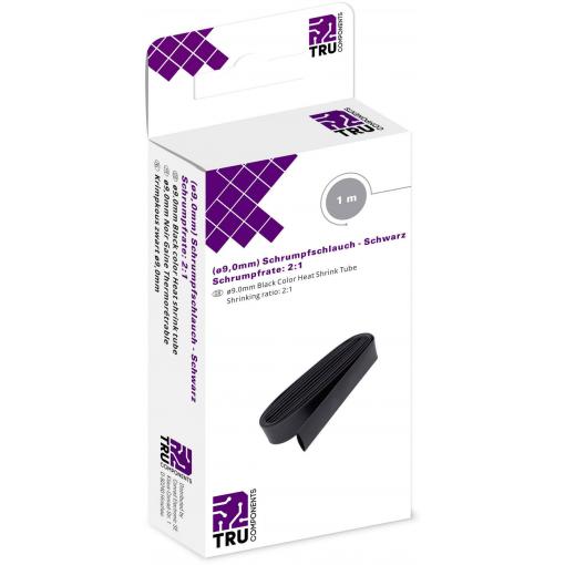 TRU COMPONENTS T1904CA032 smršťovací bužírka bez lepidla černá 9 mm 4.50 mm Poměr smrštění:2:1 1 m