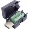 TRU COMPONENTS T1904C104 HDMI konektor zástrčka, vestavná rovná Pólů: 20 černá 1 ks
