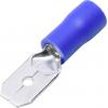 TRU COMPONENTS T1904C045 sortiment plochých zástrček Šířka zástrčky: 2.80 mm Tloušťka konektoru: 0.80 mm 180 ° částečná izolace modrá 25 ks
