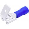 TRU COMPONENTS T1904C047 sortiment plochých zásuvek s odbočkou Šířka zástrčky: 6.30 mm Tloušťka konektoru: 0.80 mm 180 ° částečná izolace modrá 25 ks