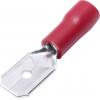 TRU COMPONENTS T1904C044 sortiment plochých zástrček Šířka zástrčky: 2.80 mm Tloušťka konektoru: 0.80 mm 180 ° částečná izolace červená 25 ks