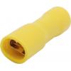 TRU COMPONENTS T1904C119 sortiment plochých zásuvek Šířka zástrčky: 6.30 mm Tloušťka konektoru: 0.80 mm 180 ° plná izolace žlutá 15 ks