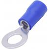 TRU COMPONENTS T1904C062 kulaté kabelové oko Průřez (max.)=2.50 mm² Ø otvoru=5.30 mm částečná izolace modrá 25 ks