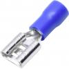 TRU COMPONENTS T1904C107 sortiment plochých zásuvek Šířka zástrčky: 4.80 mm Tloušťka konektoru: 0.80 mm 180 ° částečná izolace modrá 25 ks