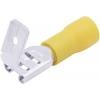 TRU COMPONENTS T1904C112 sortiment plochých zásuvek s odbočkou Šířka zástrčky: 6.30 mm Tloušťka konektoru: 0.80 mm 180 ° částečná izolace žlutá 15 ks