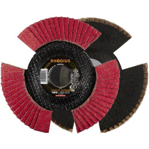 Rhodius 210655 VISION SPEED vějířovitý brusný kotouč Průměr 115 mm Ø otvoru 22.23 mm Zrnitost 120 nerezová ocel 1 ks