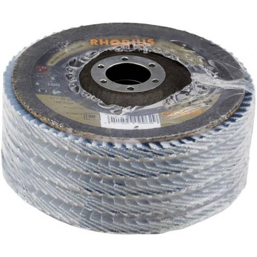 Rhodius 210663 LSZ F3 vějířovitý brusný kotouč Průměr 115 mm Ø otvoru 22.23 mm Zrnitost 80 nerezová ocel 1 ks